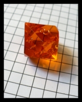 Dice : Dice - 10D - Percision Edged Clear Orange Unpainted